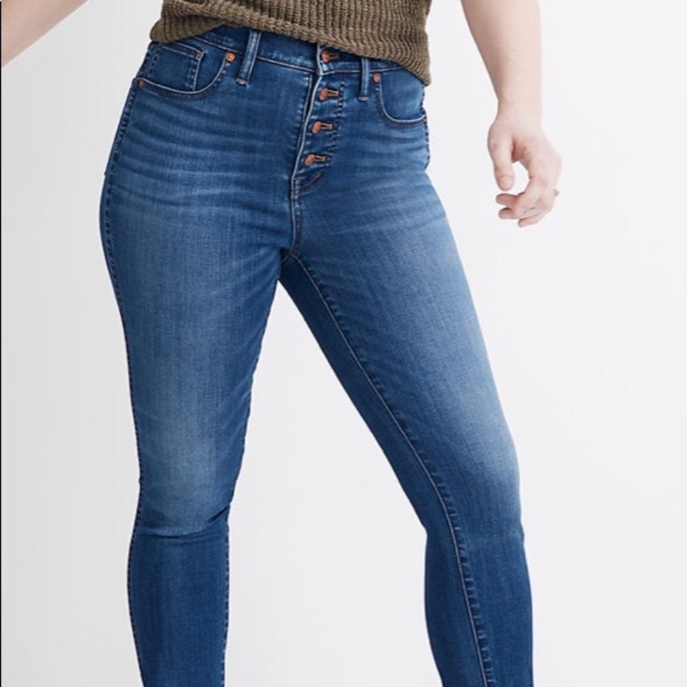 Madewell 10" High-Rise Skinny Crop Jeans Size 28
